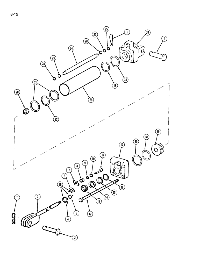 Схема запчастей Case IH 310 - (8-12) - HYDRAULIC CYLINDER, 3.5 X 8 INCH, DOUBLE ACTING (08) - HYDRAULICS