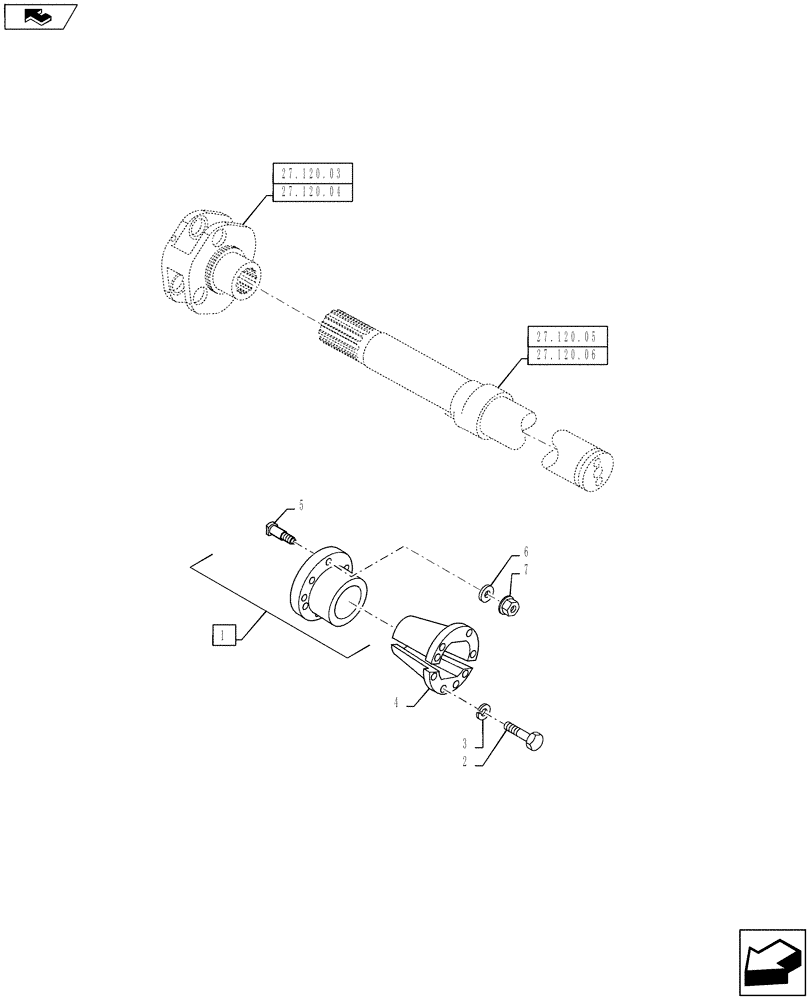 Схема запчастей Case IH PUMA 160 - (27.120.07) - VAR - 330340 - ADDITIONAL HUBS FOR DUAL OUTER STEEL WHEELS FOR 112" BAR AXLES - HUBS (27) - REAR AXLE SYSTEM