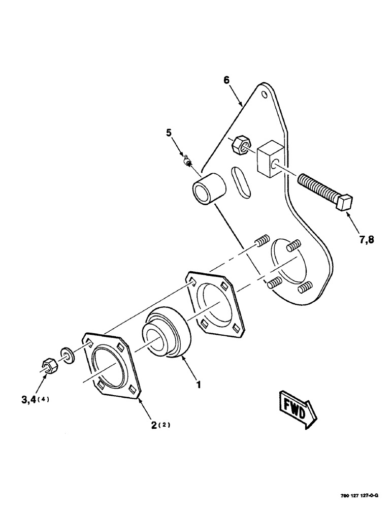 Схема запчастей Case IH DC515 - (5-16) - PIVOT ASSEMBLY, RIGHT (09) - CHASSIS