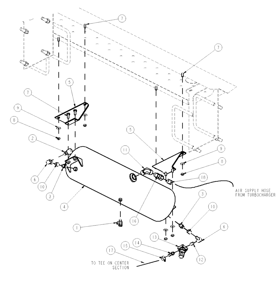 Схема запчастей Case IH SPX4260 - (11-012) - TURBO FOAMER TANK GROUP Options