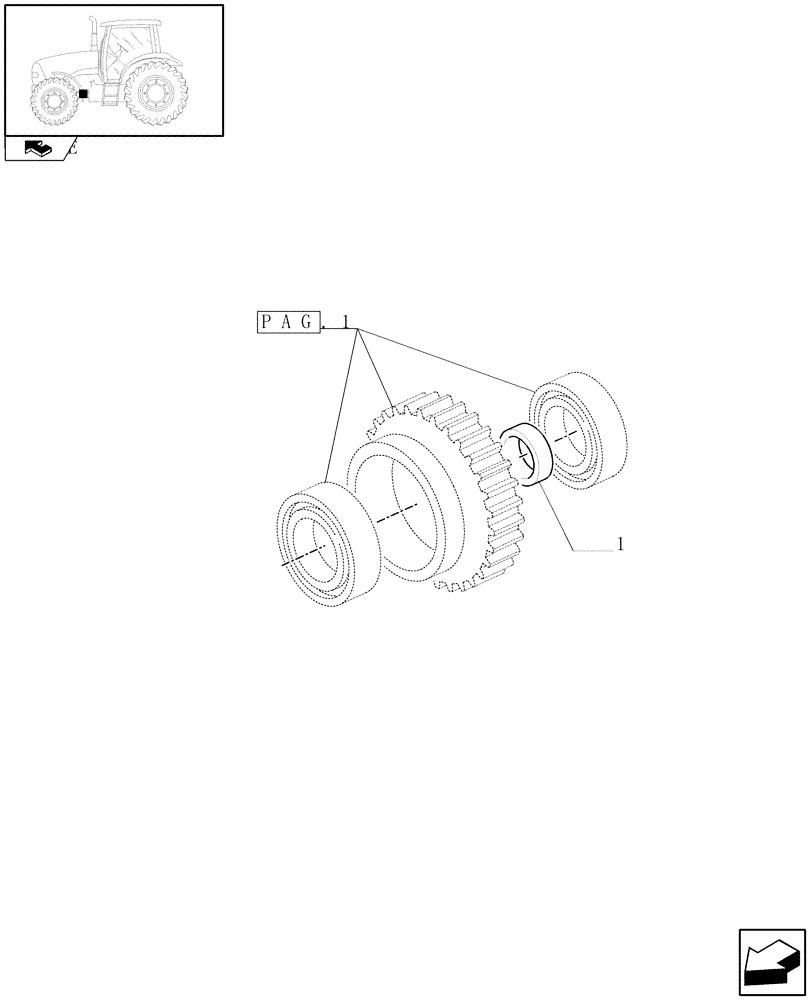 Схема запчастей Case IH PUMA 155 - (1.32.8[05]) - PUMPS FOR HYDRAULIC SYSTEM AND LIFT - ADJUSTING SHIMS (03) - TRANSMISSION