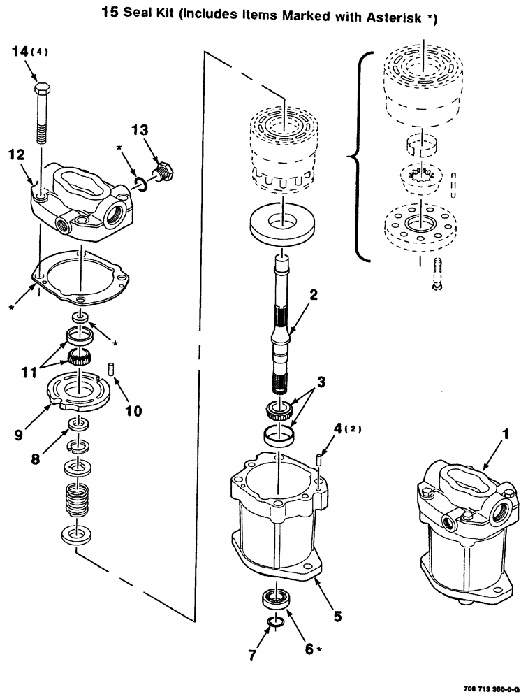 Схема запчастей Case IH 8880 - (08-062) - HYDRAULIC MOTOR ASSEMBLY (HEADER DRIVE) (35) - HYDRAULIC SYSTEMS