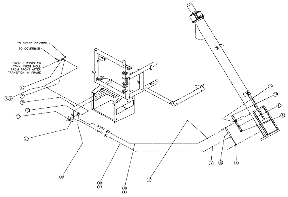 Схема запчастей Case IH 810 - (01-008) - 8" AUGER PNEUMATIC GROUP Basic Unit