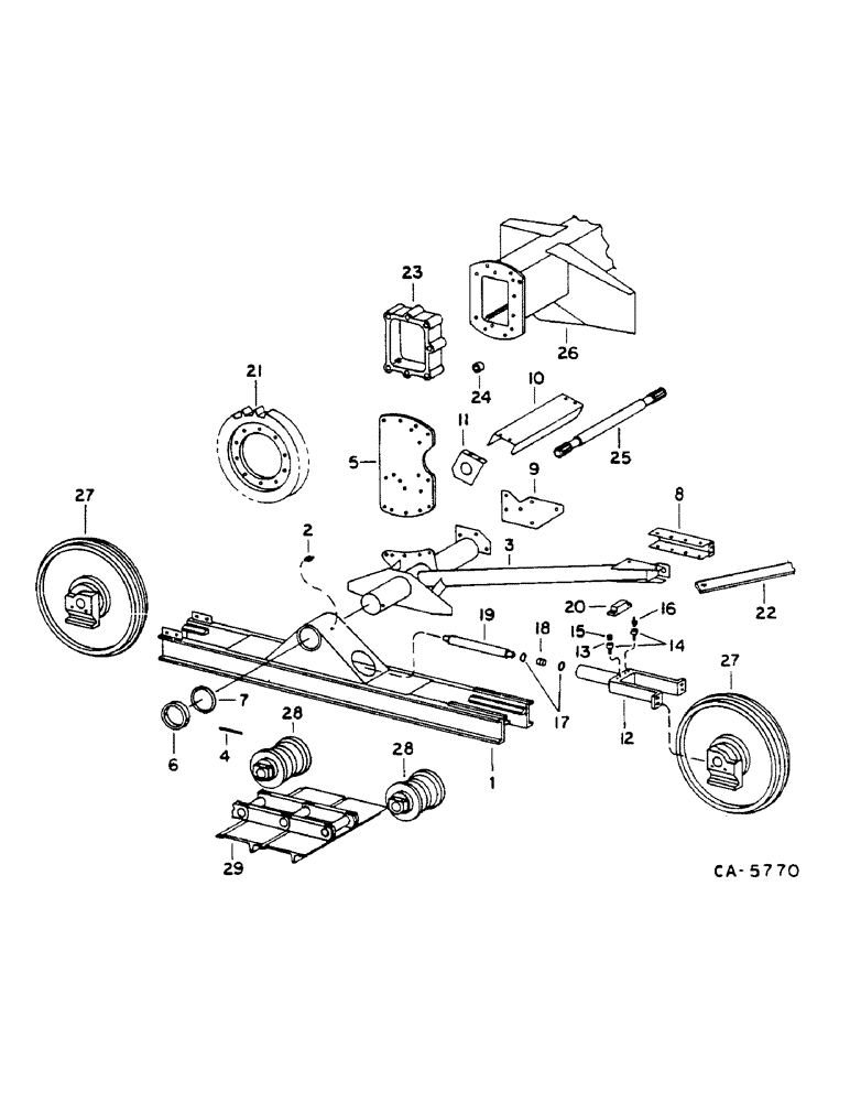 Схема запчастей Case IH 1460 - (15-004) - TRACK Wheels & Traction