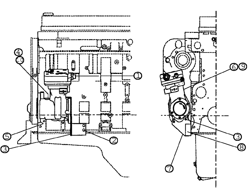 Схема запчастей Case IH FLX4510 - (02-006) - AIR COMPRESSOR ASSY (01) - ENGINE