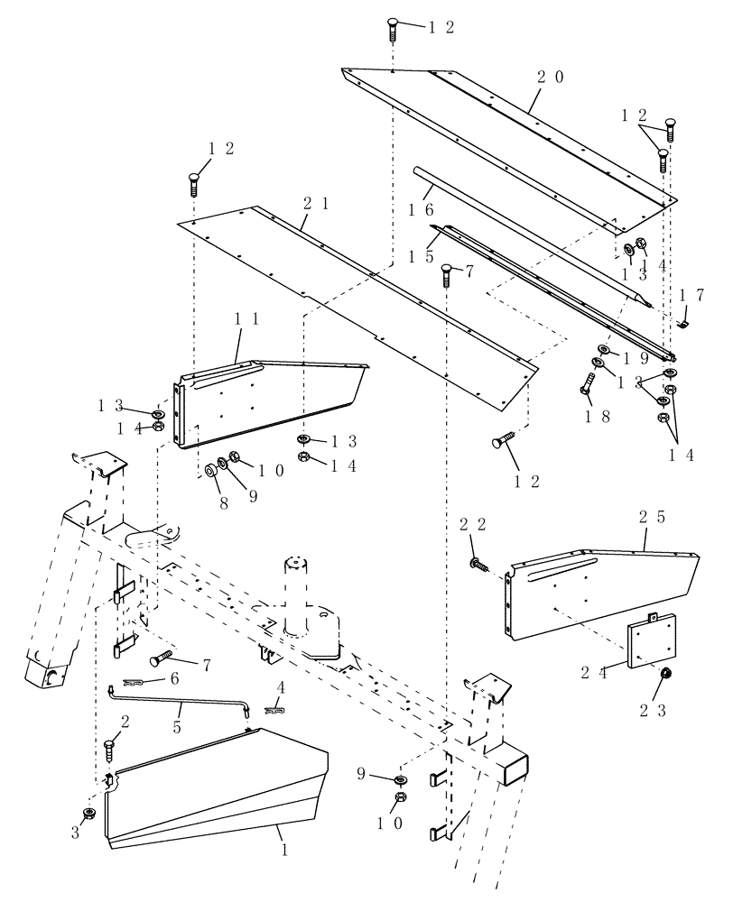 Схема запчастей Case IH SCX100 - (08.02) - WINDROW SHIELDS (08) - SHEET METAL