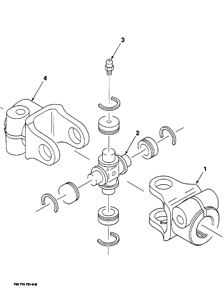 Схема запчастей Case IH SC416 - (2-34) - U-JOINT ASSEMBLY, 700715721 U-JOINT ASSEMBLY COMPLETE (09) - CHASSIS