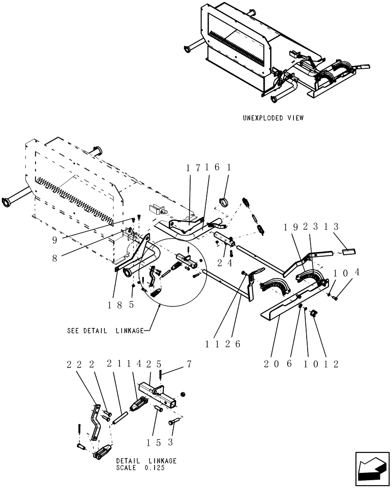 Схема запчастей Case IH ADX2180 - (L.10.E[06]) - OUTLET PLENUM AIR CONTROL (PART 2 OF 2) L - Field Processing