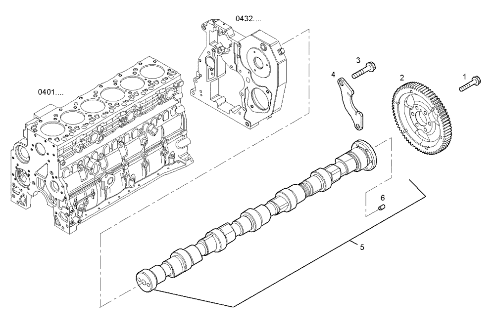 Схема запчастей Case IH F4GE0684C D600 - (1250.012) - TIMING PARTS [UP TO # 272516] 