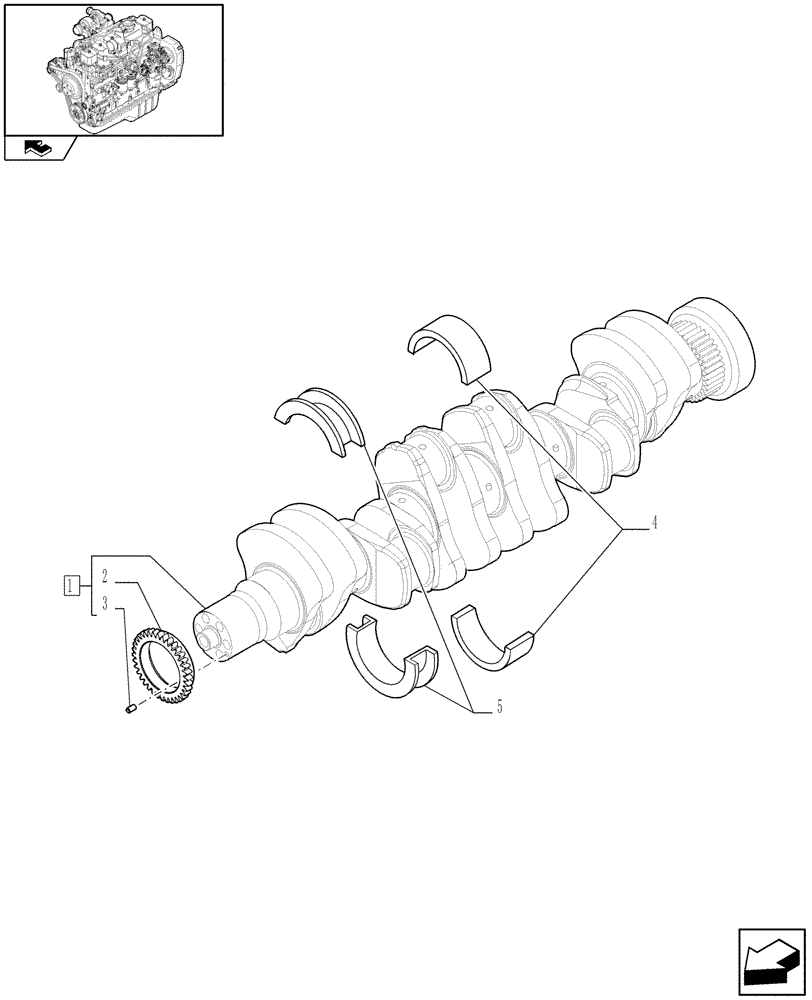 Схема запчастей Case IH F4GE9684R J602 - (0.08.0) - CRANKSHAFT (2852304) 