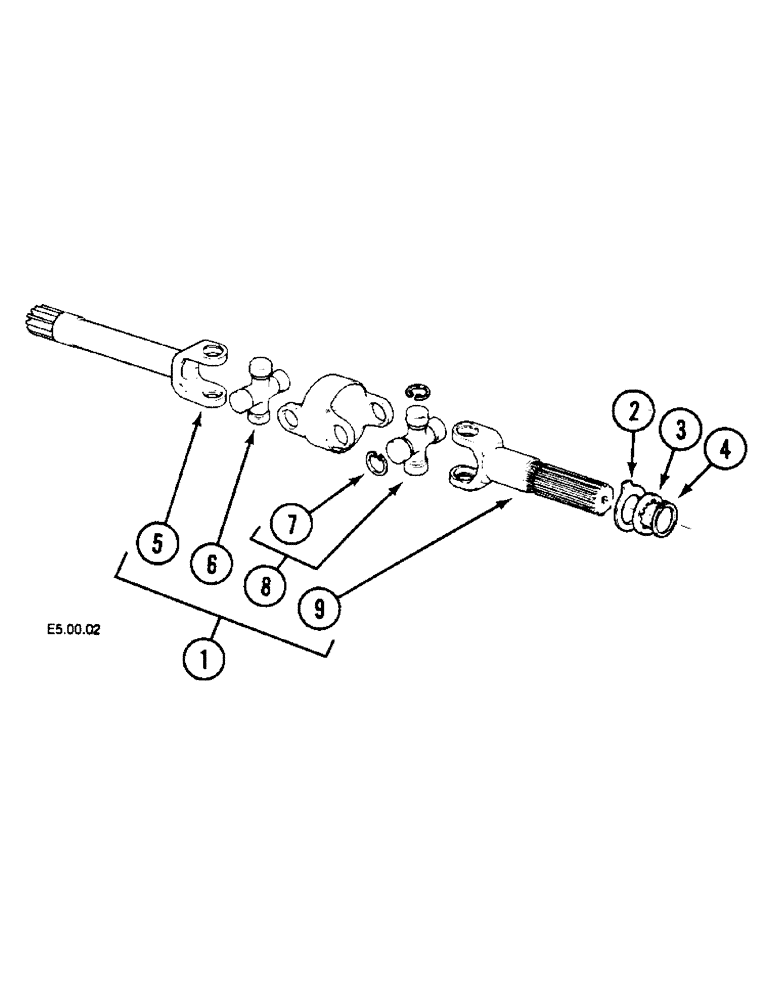 Схема запчастей Case IH 2150 - (6-066[C]) - PROPELLER SHAFT - MFD, 2150 (06) - POWER TRAIN