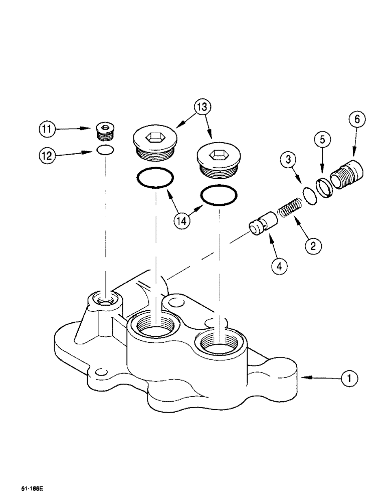 Схема запчастей Case IH 5150 - (8-070) - REMOTE VALVE END COVER, WITH POWER BEYOND (08) - HYDRAULICS