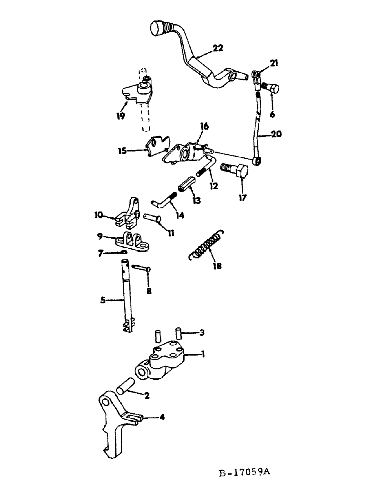 Схема запчастей Case IH 1466 - (07-58) - DRIVE TRAIN, PARKING LOCK, HAND OPERATED, RANGE TRANSMISSION (04) - Drive Train