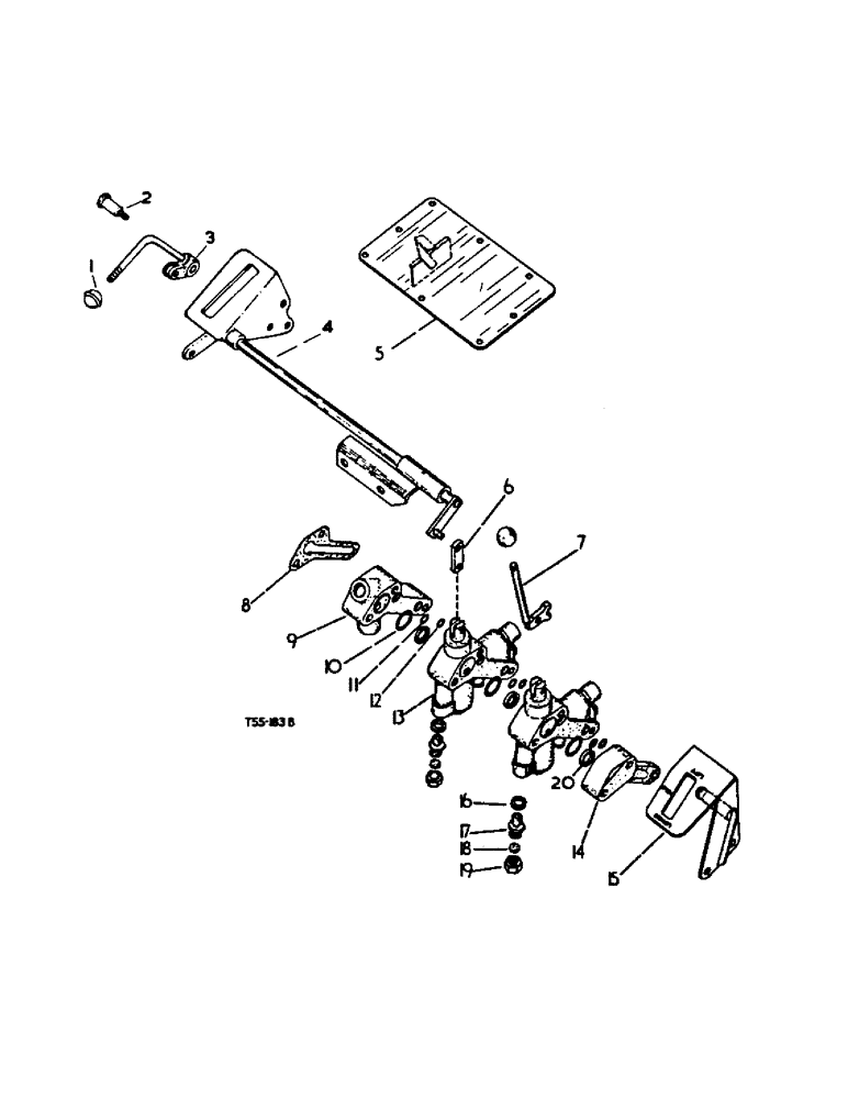 Схема запчастей Case IH 2300 - (5-23) - HYDRAULIC ATTACHMENTS, AUXILIARY VALVE ATTACHMENTS, WITH ONE S.A. AND ONE D.A. VALVE (07) - HYDRAULIC SYSTEM