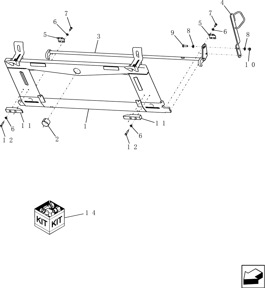 Схема запчастей Case IH 8010 - (60.110.02[01]) - LATERAL TILT FEEDER, PIVOT FRONT FACE HARDWARE - PRIOR TO PIN HAJ202001 - 7010/8010 (60) - PRODUCT FEEDING