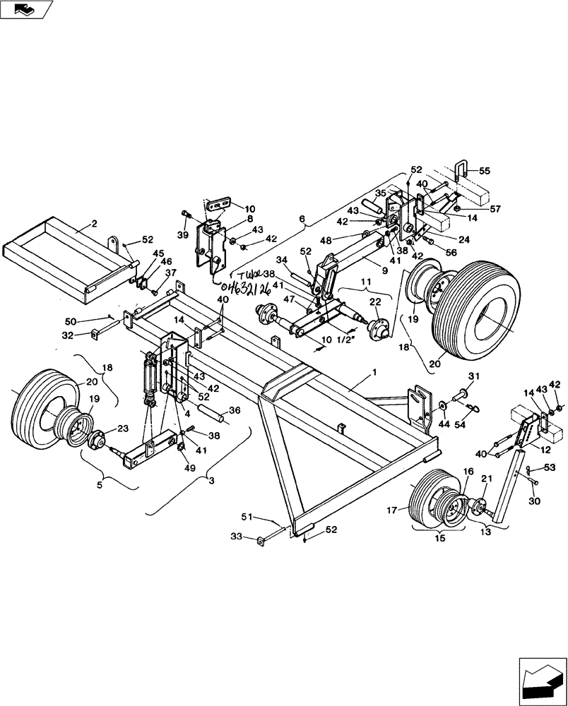 Схема запчастей Case IH 4200 II - (39.102.01) - WING ASSEMBLY (39) - FRAMES AND BALLASTING