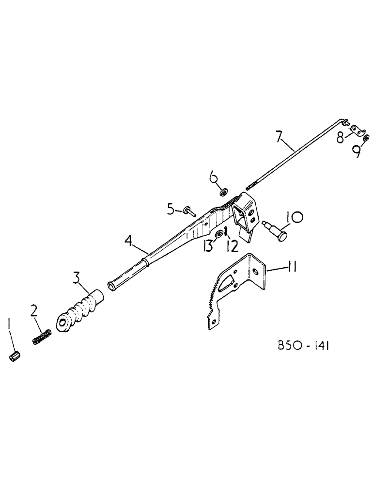 Схема запчастей Case IH 584 - (04-013) - PARK BRAKE HAND LEVER (5.1) - BRAKES