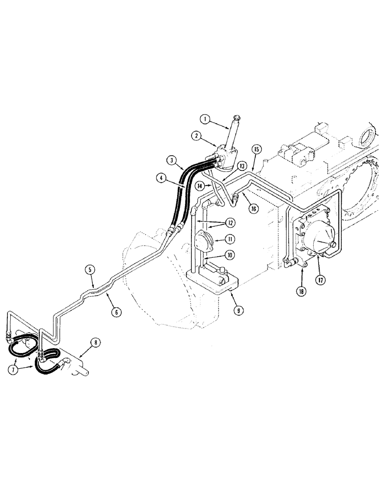 Схема запчастей Case IH 395 - (1-014) - PICTORIAL INDEX, POWER STEERING SYSTEM, WITH 2 SPEED POWER SHIFT (00) - PICTORIAL INDEX