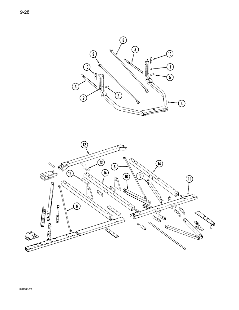 Схема запчастей Case IH 6300 - (9-028) - HITCH THREE DRILL HEAVY DUTY, CONTINUED (09) - CHASSIS/ATTACHMENTS