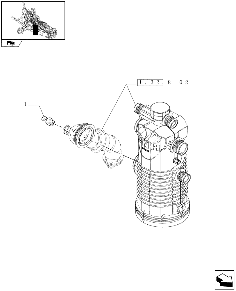 Схема запчастей Case IH PUMA 210 - (1.75.0[06]) - OIL FILTER SWITCH (06) - ELECTRICAL SYSTEMS