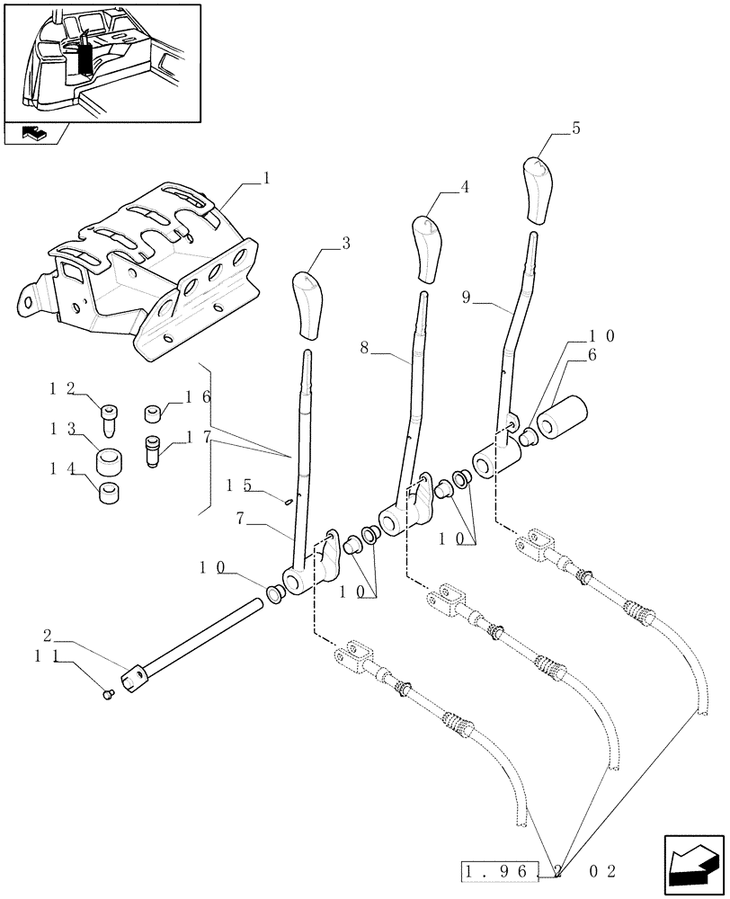 Схема запчастей Case IH PUMA 180 - (1.96.2[01]) - CONTROL VALVE CONTROL (10) - OPERATORS PLATFORM/CAB