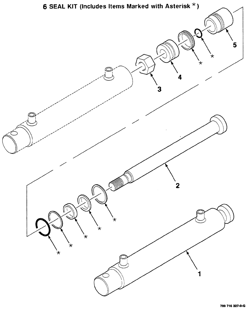 Схема запчастей Case IH RS561 - (09-024) - HYDRAULIC CYLINDER ASSEMBLY (PICKUP LIFT) (1-1/2 INCH BORE X 7-1/4 INCH STROKE) Decals & Attachments