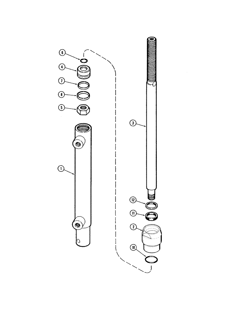 Схема запчастей Case IH 1020 - (08-08) - REEL LIFT MASTER CYLINDER (08) - HYDRAULICS