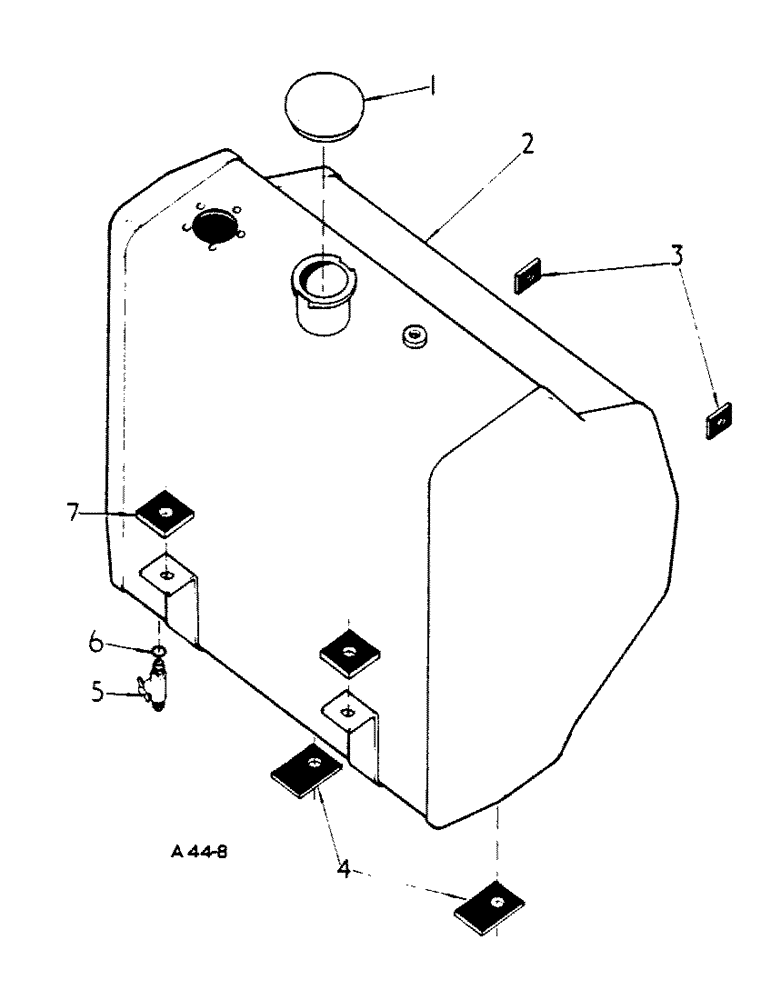 Схема запчастей Case IH 444 - (4-13) - FUEL TANK (03) - FUEL SYSTEM