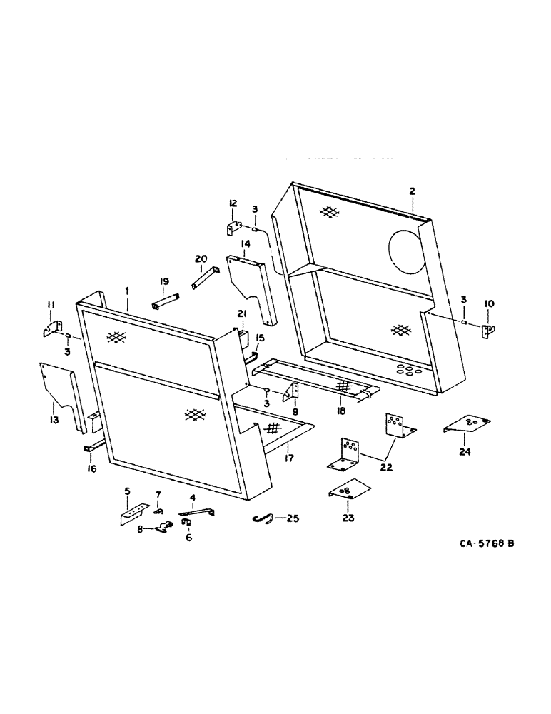 Схема запчастей Case IH 1440 - (24-10) - CLEANING FAN AND DRIVE, FAN SHIELDS (15) - CLEANING