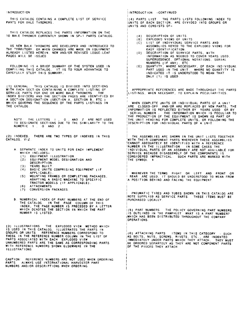 Схема запчастей Case IH 15 - (2) - INTRODUCTION 