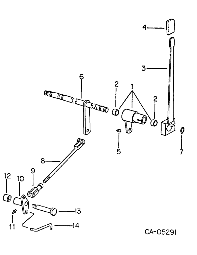 Схема запчастей Case IH 3088 - (07-43) - DRIVE TRAIN, ALL WHEEL DRIVE CONTROLS, TRACTORS WITH ALL WHEEL DRIVE, WITH ONE PIECE DRIVE SHAFT (04) - Drive Train