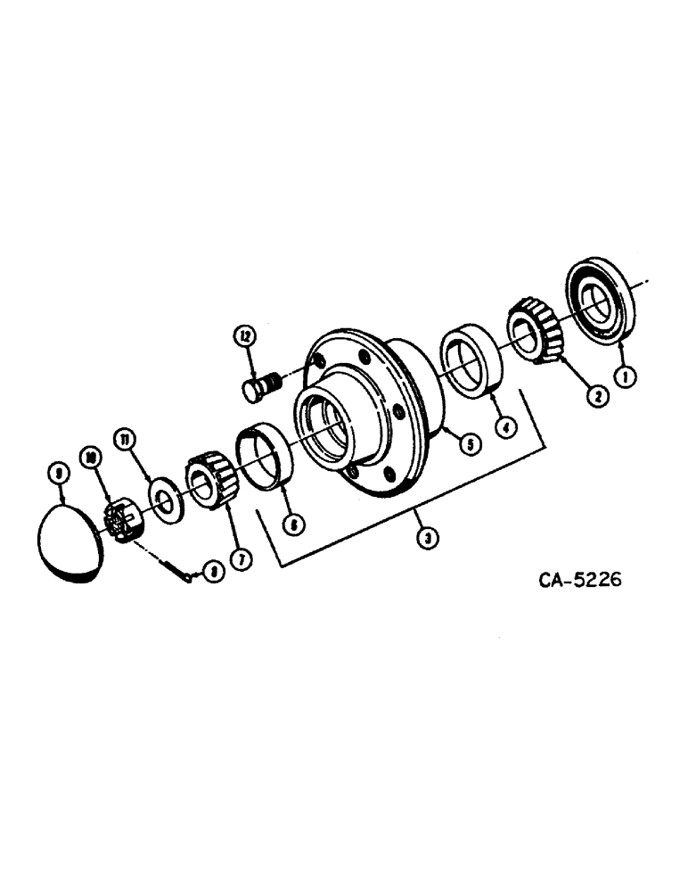 Схема запчастей Case IH 50 - (D-07) - HUB ASSEMBLY, 50 BAIL MOVER (44) - WHEELS