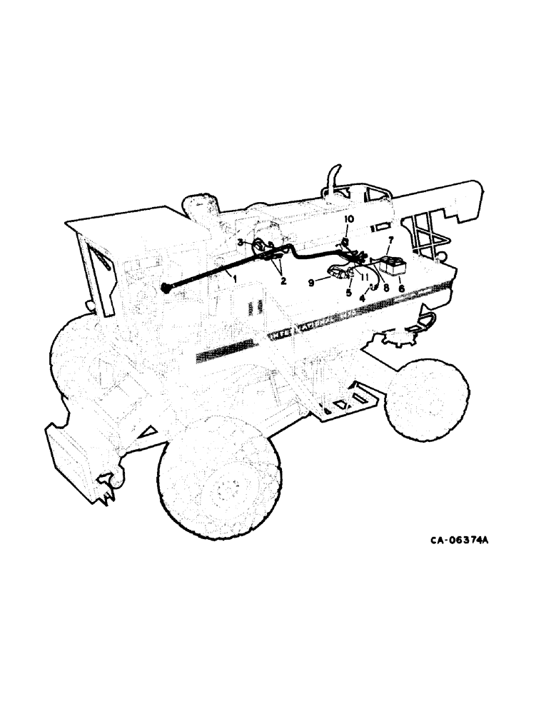 Схема запчастей Case IH 1470 - (08-02) - ELECTRICAL, WIRING DIAGRAM, MAIN HARNESS, STARTER AND BATTERY (06) - ELECTRICAL