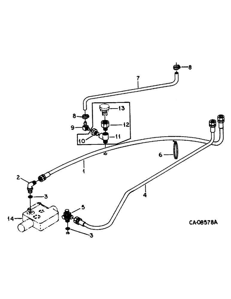 Схема запчастей Case IH 5088 - (10-59) - HYDRAULICS, HYDRAULIC SEAT CONNECTIONS, HYDRAULIC SEAT WITH AIR-OIL SUSPENSION (07) - HYDRAULICS