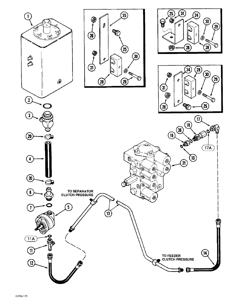 Схема запчастей Case IH 1660 - (8-14) - HEADER LIFT SUPPLY SYSTEM, P.I.N. JJC0036001 AND AFTER (07) - HYDRAULICS