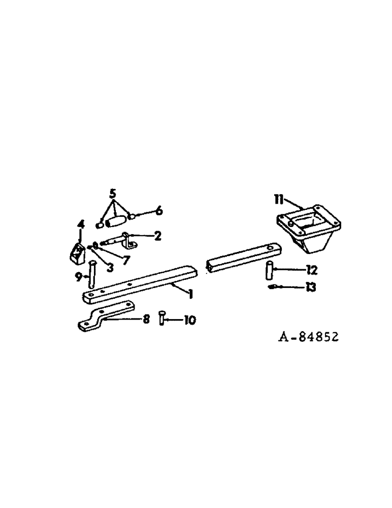 Схема запчастей Case IH 6388 - (09-07[A]) - FRAME, HEAVY DUTY SWINGING DRAWBAR PART OF FIXED NON-ADJUSTABLE DRAWBAR ATT. (12) - FRAME