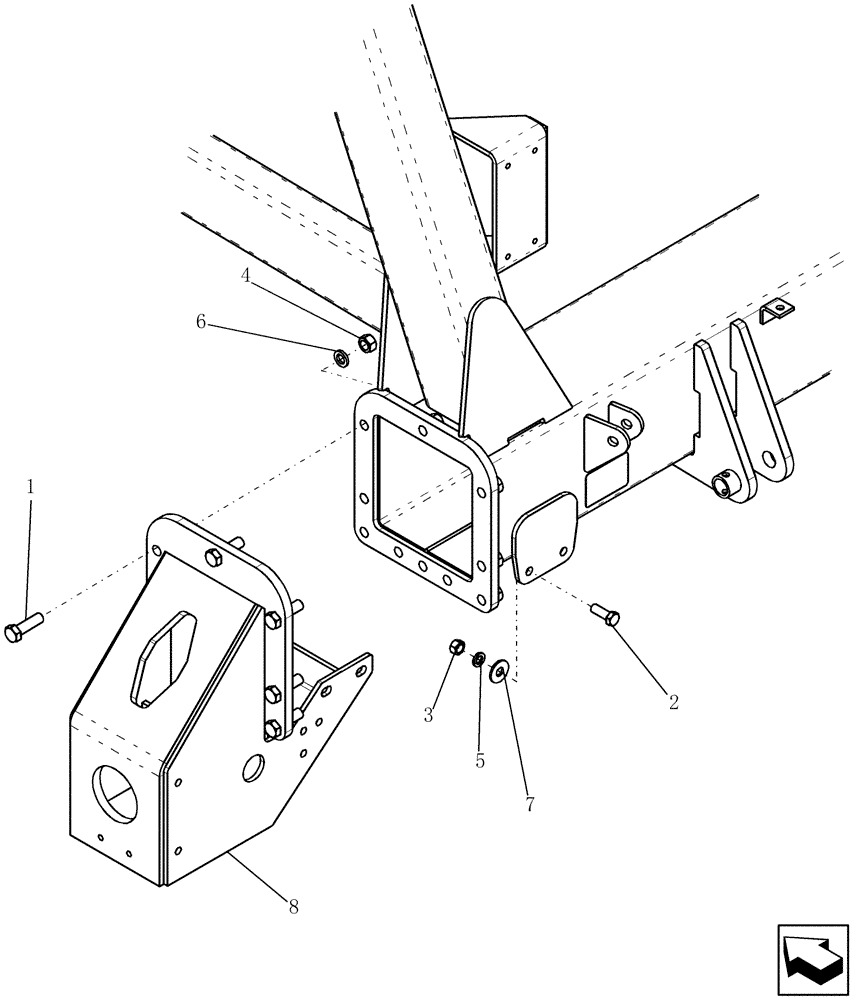 Схема запчастей Case IH 3580 - (44.100.03) - LEFT REAR AXLES (44) - WHEELS