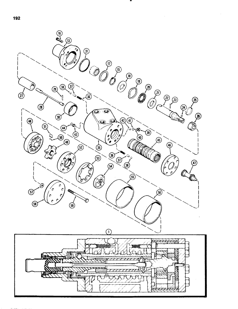 Схема запчастей Case IH 1070 - (0192) - A66389 STEERING PUMP, USED TRACTOR SERIAL NUMBERS 8727973 TO 8780941 (05) - STEERING