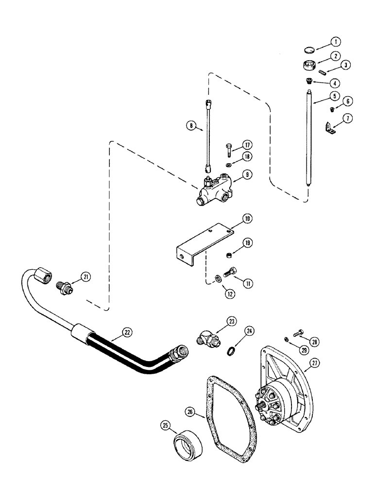 Схема запчастей Case IH 1370 - (328) - LEFT HAND VARIABLE REMOTE HYDRAULIC CONTROLS (08) - HYDRAULICS