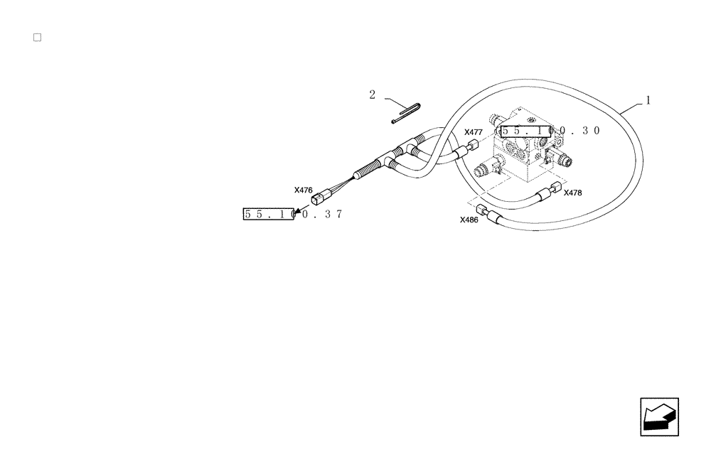 Схема запчастей Case IH 7230 - (88.430.02[02]) - AUTO GUIDANCE-READY, ELECTRICAL WIRING (88) - ACCESSORIES