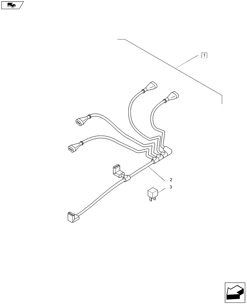 Схема запчастей Case IH PUMA 170 - (88.035.09[03]) - DIA KIT - ELECTRONIC MID MOUNTED VALVES - HARNESS (88) - ACCESSORIES