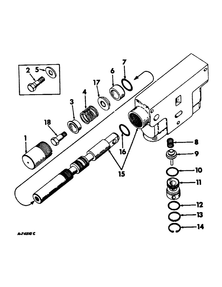 Схема запчастей Case IH 4100 - (F-13) - HYDRAULIC SYSTEM, HYDRAULIC CONTROL VALVE, THREE POSITION (07) - HYDRAULIC SYSTEM