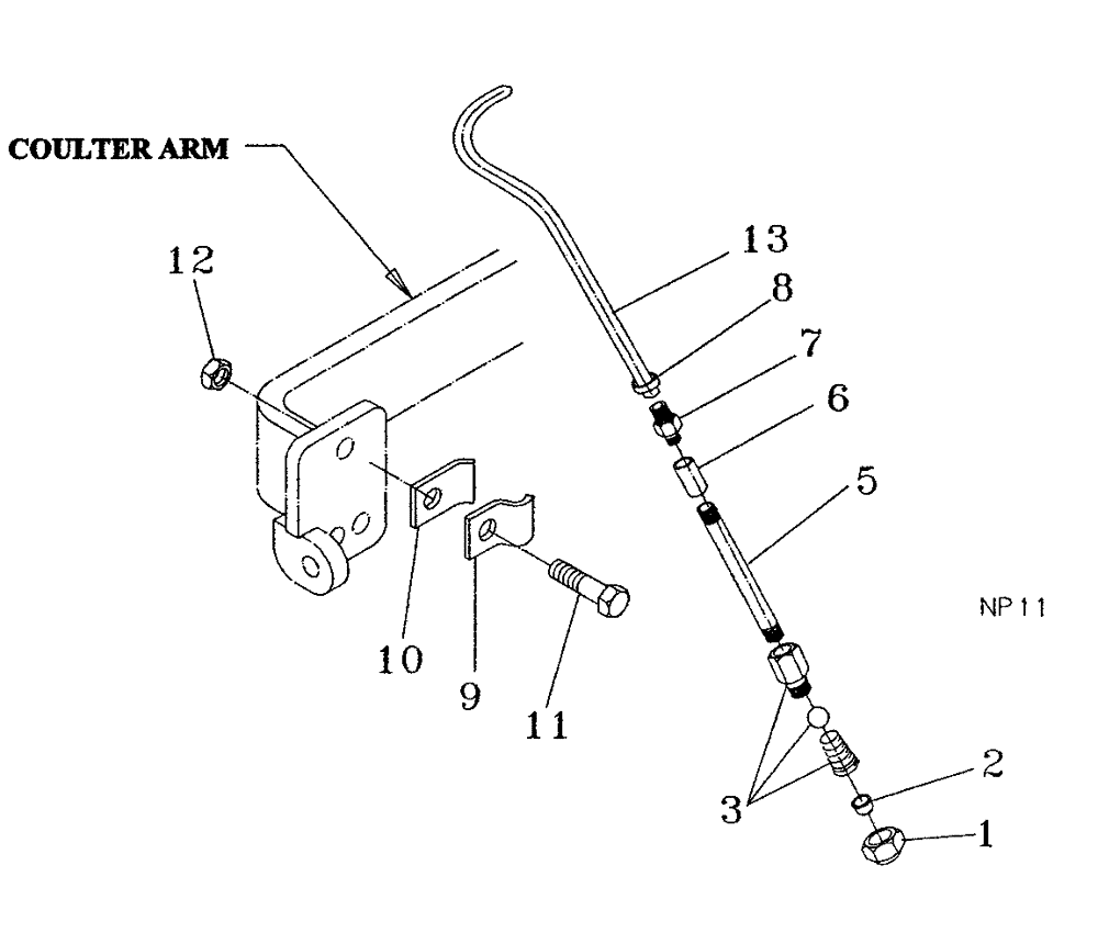 Схема запчастей Case IH NPX2800 - (75.200.04[01]) - COULTER INJECTOR ASSEMBLY 2009 AND PRIOR (75) - SOIL PREPARATION