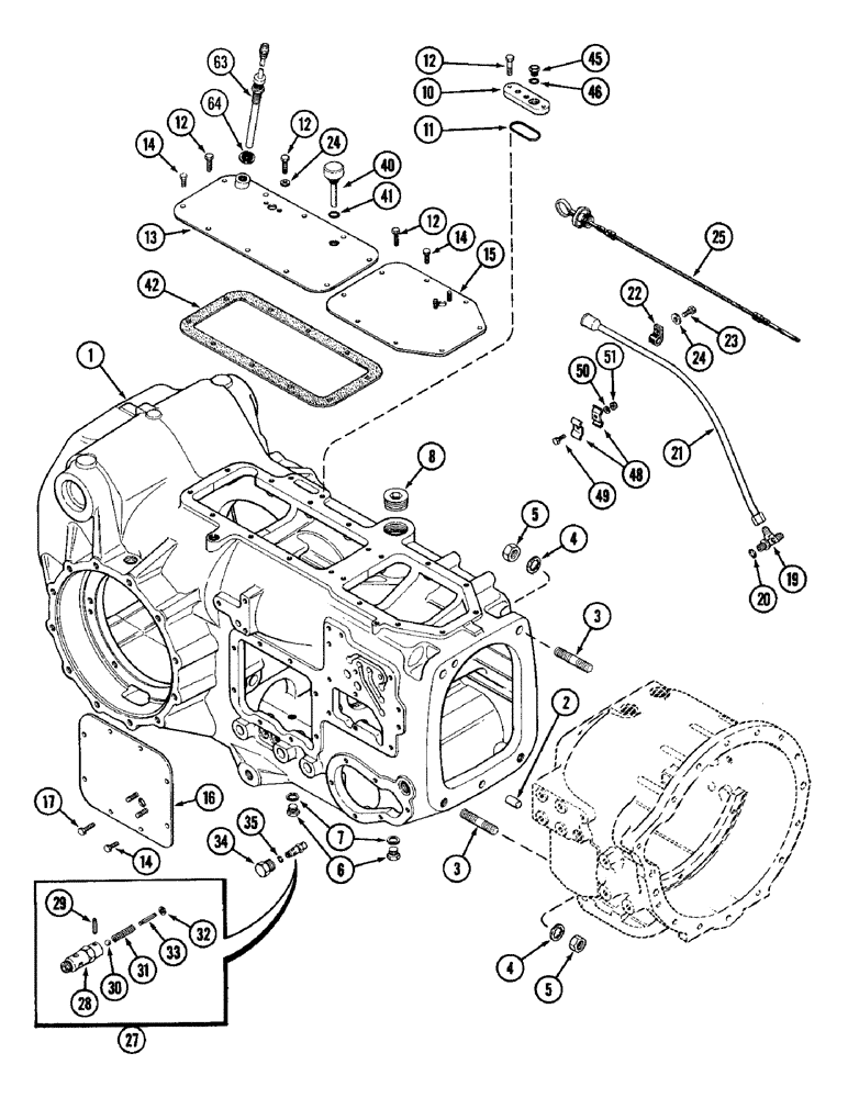 Схема запчастей Case IH 1896 - (6-150) - POWER SHIFT TRANSMISSION, TRANSMISSION HOUSING (06) - POWER TRAIN