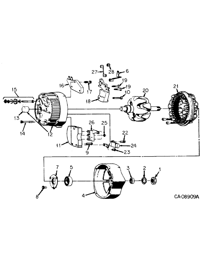 Схема запчастей Case IH 5288 - (08-09) - ELECTRICAL, ALTERNATOR-GENERATOR, DELCO-REMY, 105 AMPERE (06) - ELECTRICAL