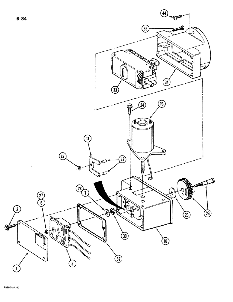 Схема запчастей Case IH 9280 - (6-84) - ELECTRIC SHIFT ASSEMBLY (06) - POWER TRAIN