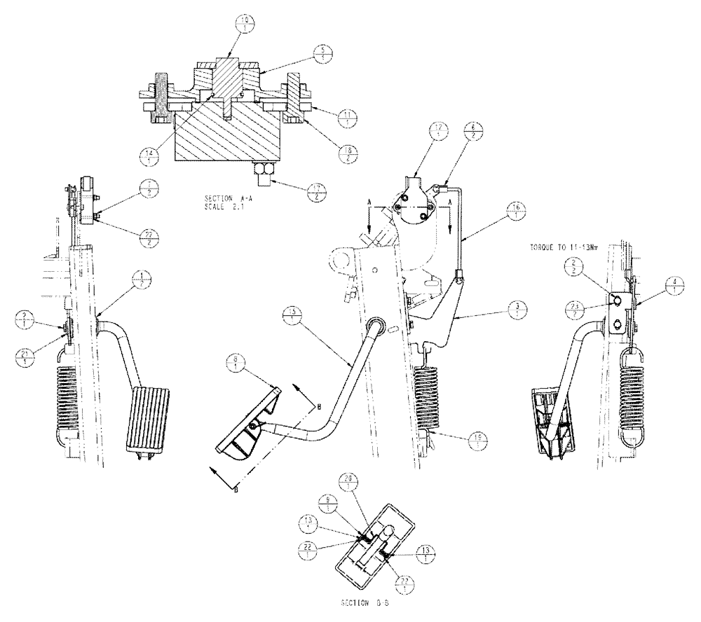 Схема запчастей Case IH TITAN 3520 - (01-034) - THROTTLE GROUP (10) - CAB