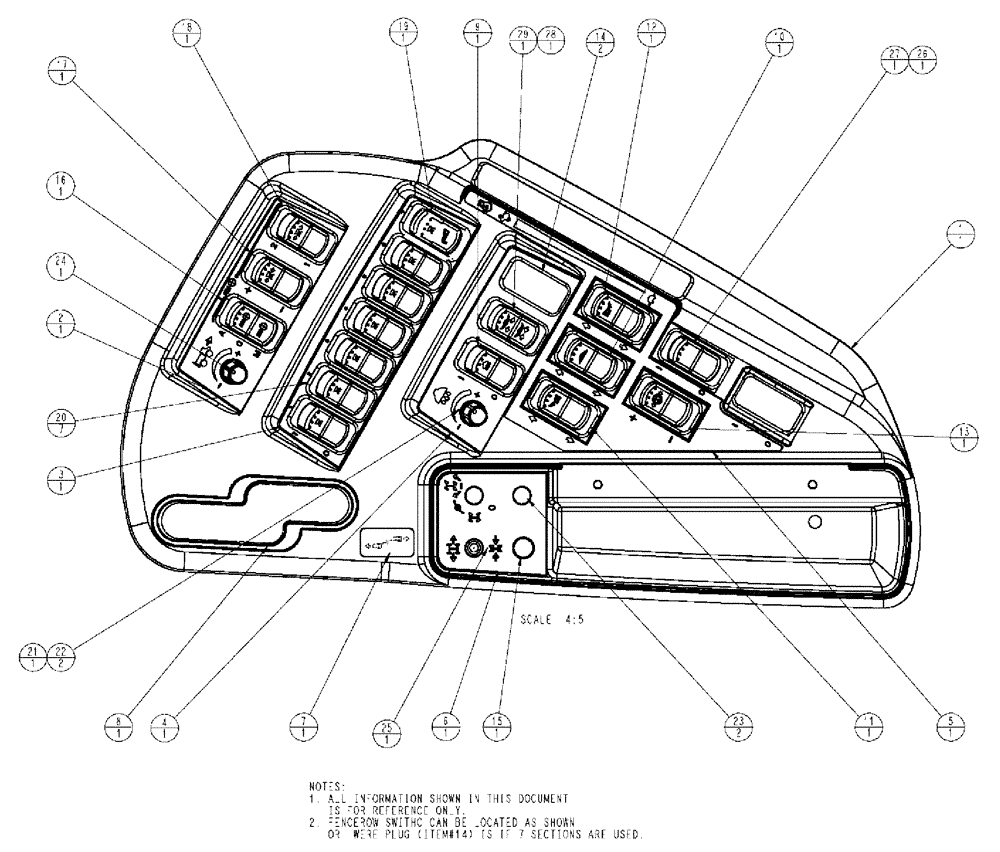 Схема запчастей Case IH SPX3320 - (01-036) - RH COVER ASSEMBLY Cab Interior