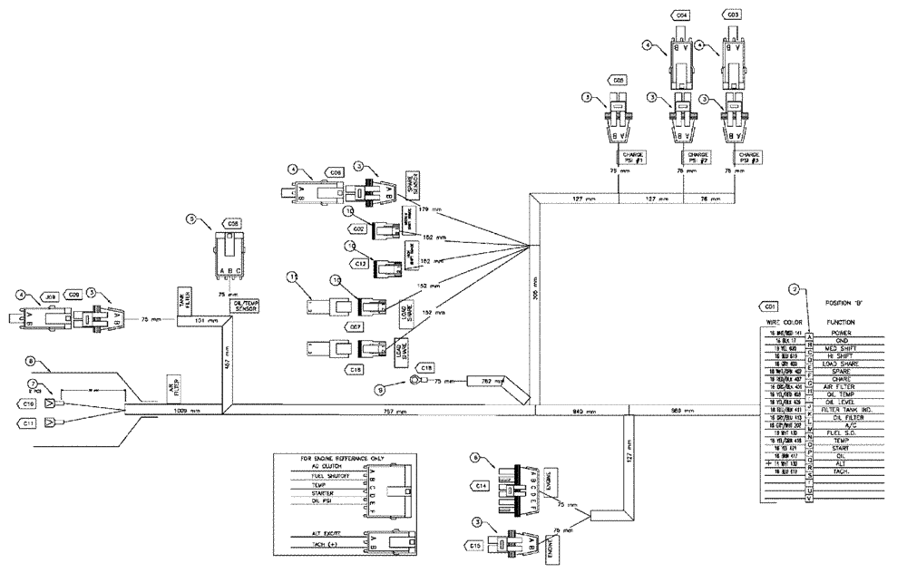 Схема запчастей Case IH 3150 - (12-012) - HARNESS, WIRE HYDRAULIC TANK (06) - ELECTRICAL