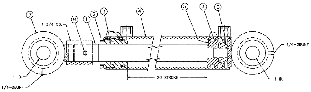 Схема запчастей Case IH 3185 - (07-003) - INNER BOOM FOLD (75 BOOM) Cylinders